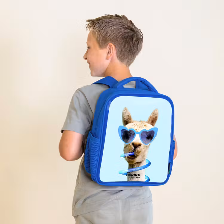 Kinderrugzak met naam - Blauw - Allard Alpaca — 3