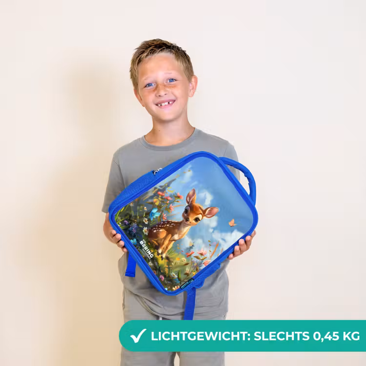 Kinderrugzak - Blauw - Bailey bloemenhertje — 2