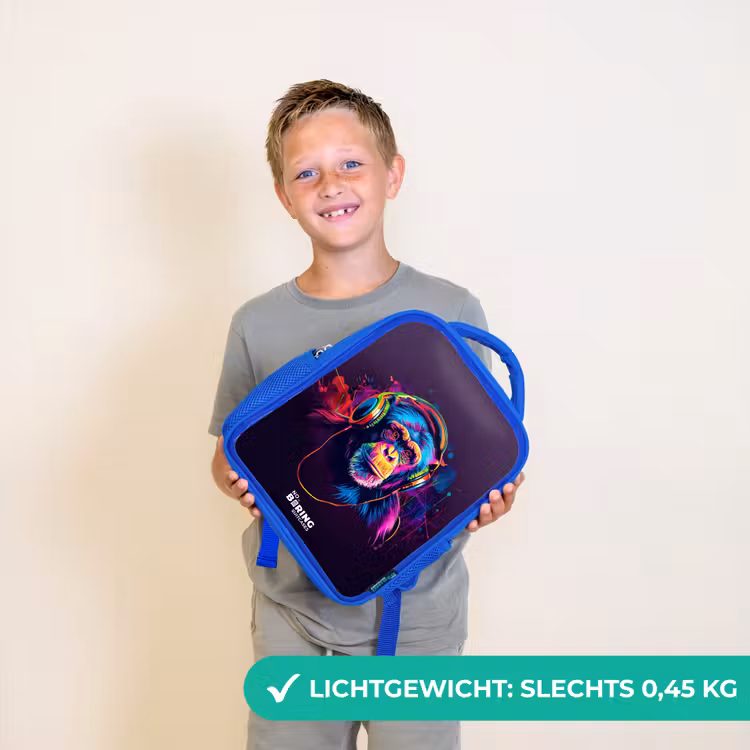 Kinderrugzak met naam - Blauw - Baviaan Beats — 2