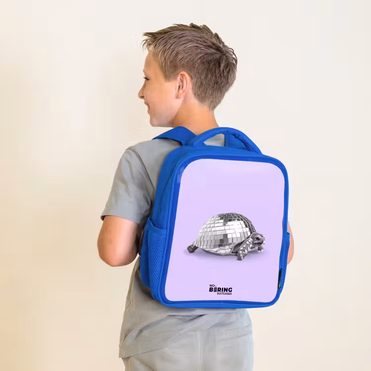 Kinderrugzak met naam - Blauw - Disco Dirk — 3