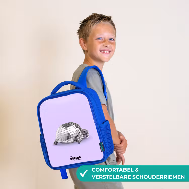 Kinderrugzak met naam - Blauw - Disco Dirk — 4