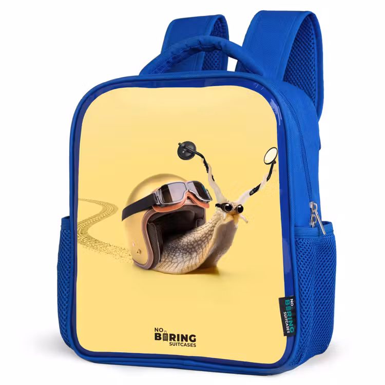 Kinderrugzak met naam - Blauw - Escar-Go - Geel — 9