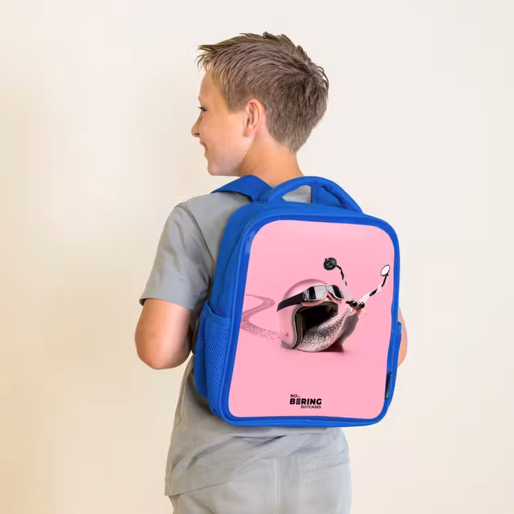 Kinderrugzak met naam - Blauw - Escar-Go - Roze — 3