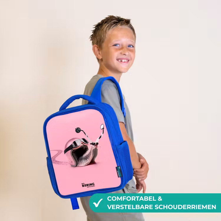 Kinderrugzak met naam - Blauw - Escar-Go - Roze — 4