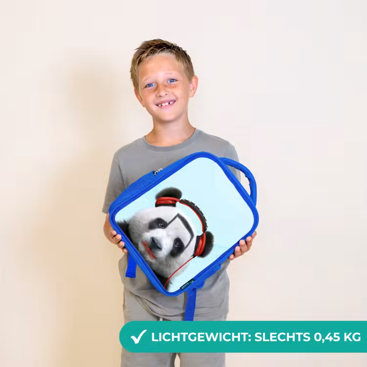 Kinderrugzak met naam - Blauw - Kees de Panda — 2