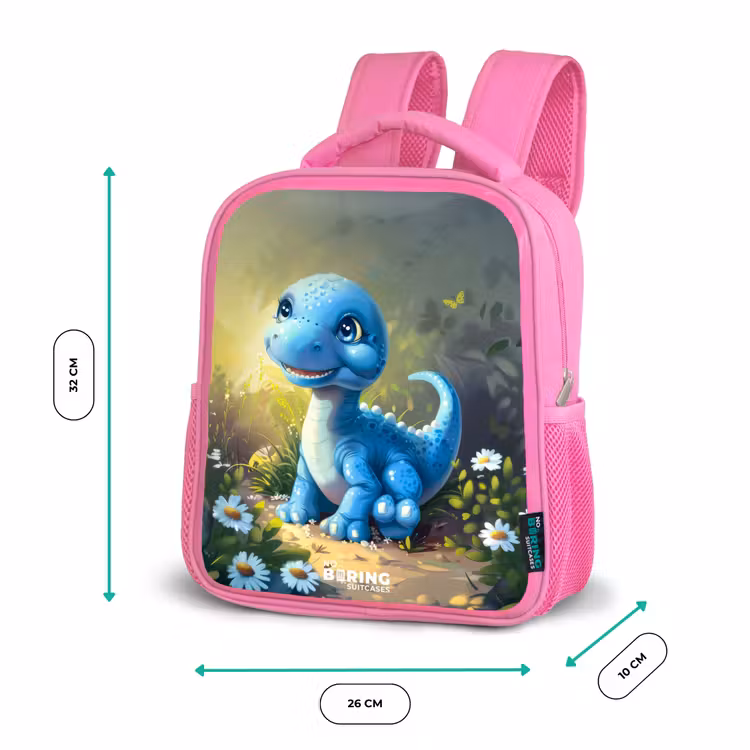 Kinderrugzak met naam - Roze - Branco Brontosaurus — 3
