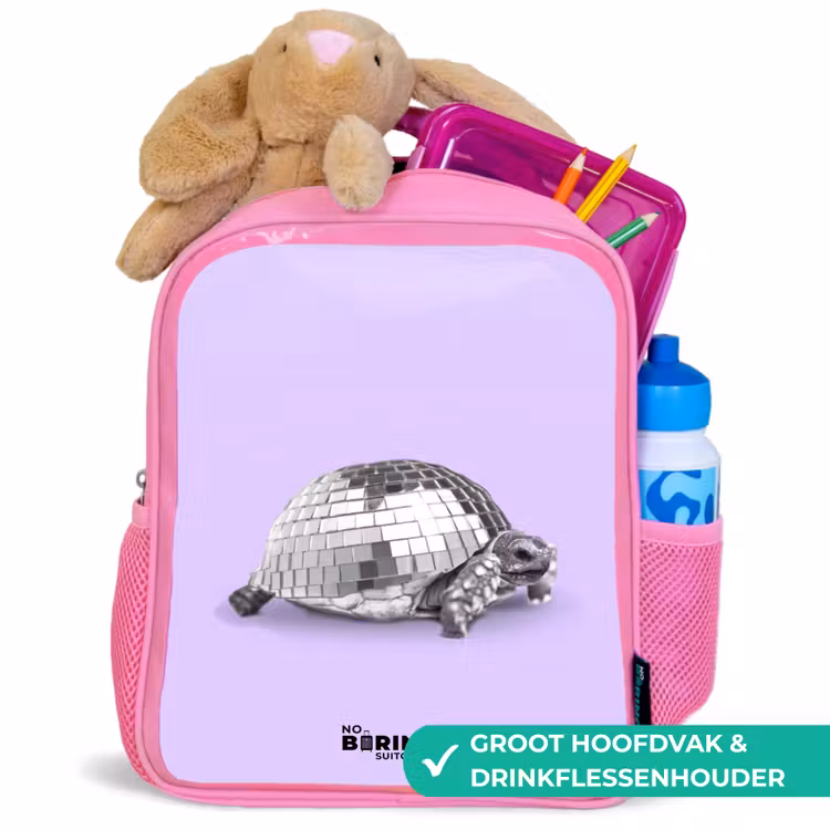 Kinderrugzak met naam - Roze - Disco Dirk — 2