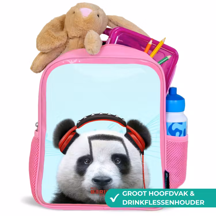 Kinderrugzak met naam - Roze - Kees de Panda — 2
