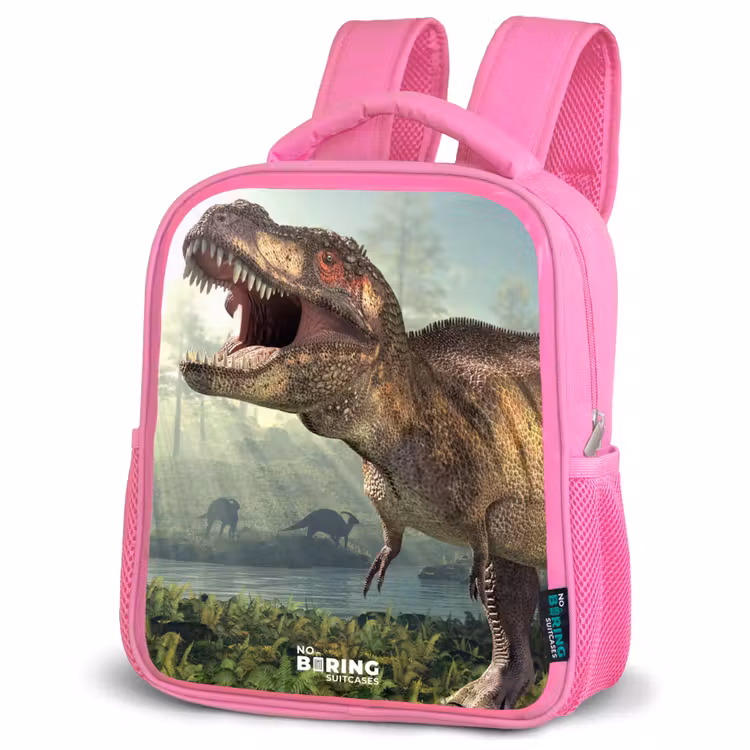 Kinderrugzak met naam - Roze - Thijs Tyrannosaurus — 6