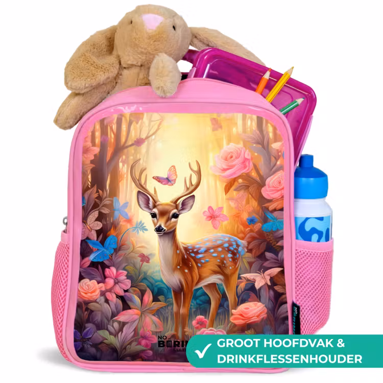 Kinderrugzak met naam - Roze - Bloesem boshert — 2