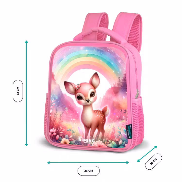 Kinderrugzak met naam - Roze - Roze reebokje — 3