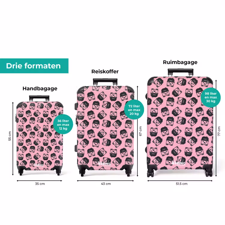 Koffer - Hetty - Roze - Stofzuiger — 3