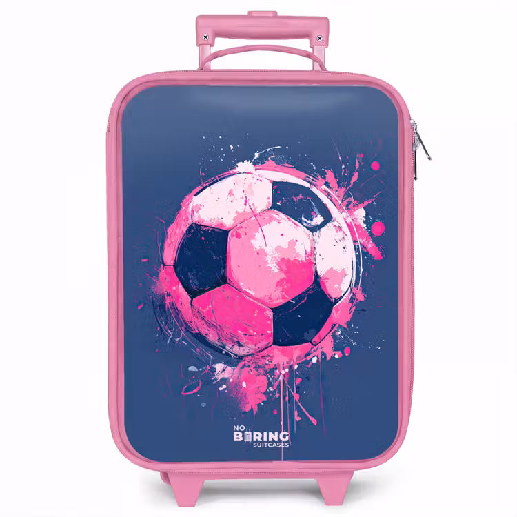Kinderkoffer - Roze - Voetbal - Verf - Roze - Blauw — 1