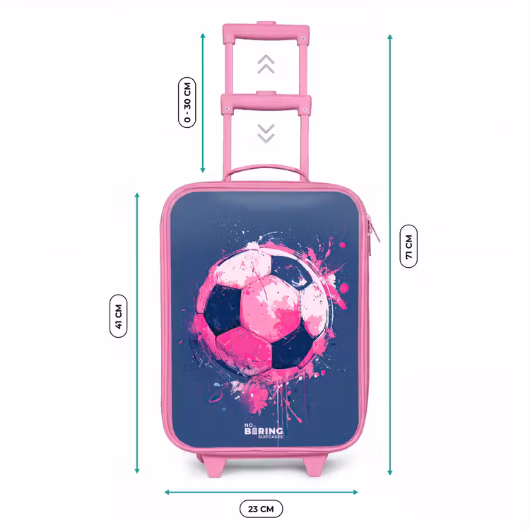 Kinderkoffer - Roze - Voetbal - Verf - Roze - Blauw — 6