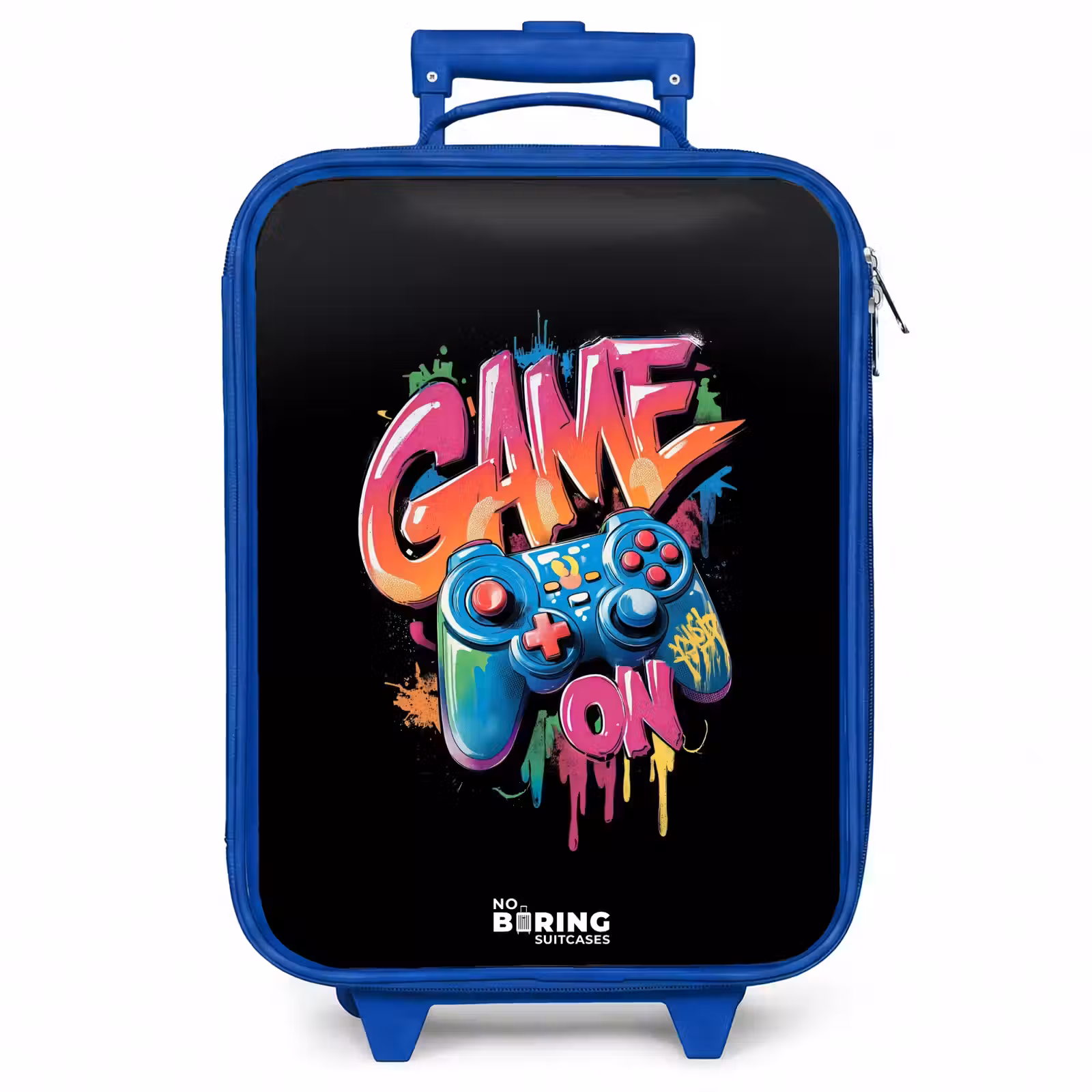 Kinderkoffer - Blauw - Game - Controller - Graffiti - Neon — 1