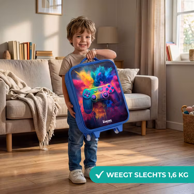 Kinderkoffer - Blauw - Game - Controller - Kleurrijk - Explosie — 2