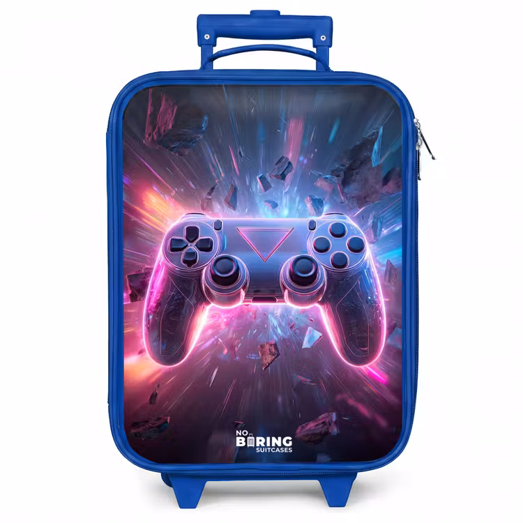 Kinderkoffer - Blauw - Game - Controller - Neon — 1