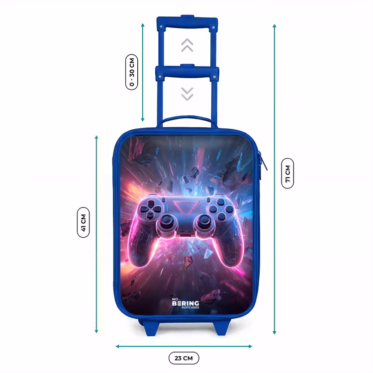 Kinderkoffer - Blauw - Game - Controller - Neon — 6