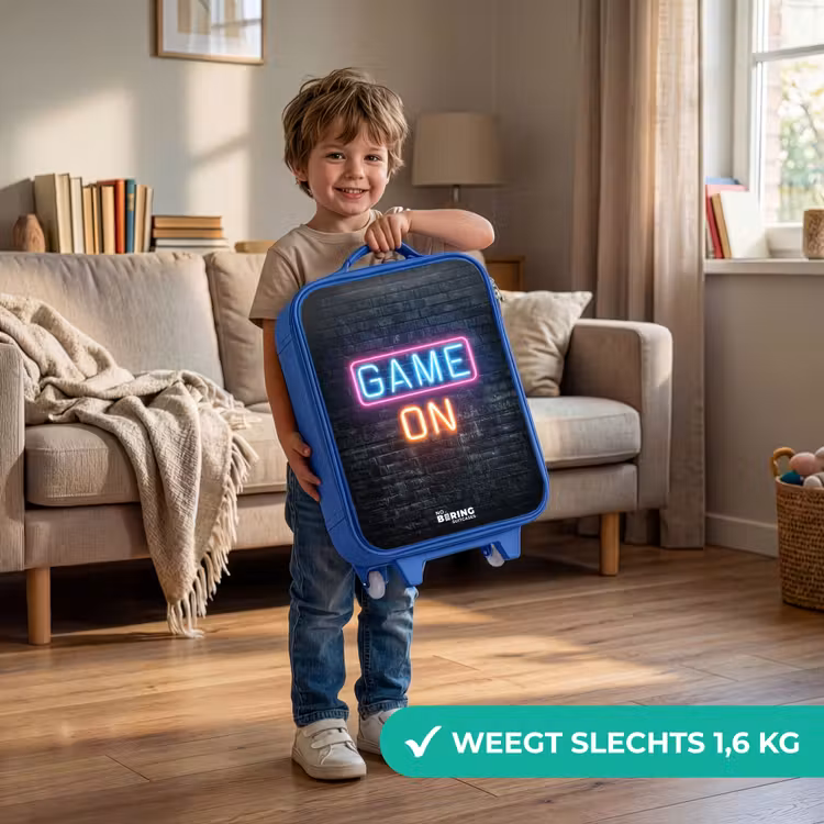 Kinderkoffer - Blauw - Game - Letters - Neon — 2
