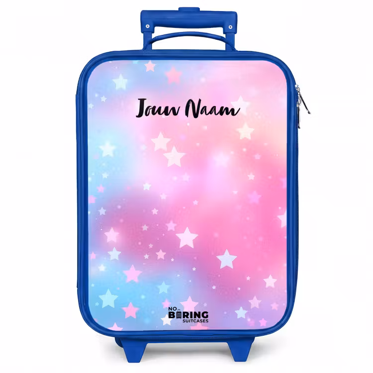 Kinderkoffer - Blauw - Sterren - Roze - Blauw — 1