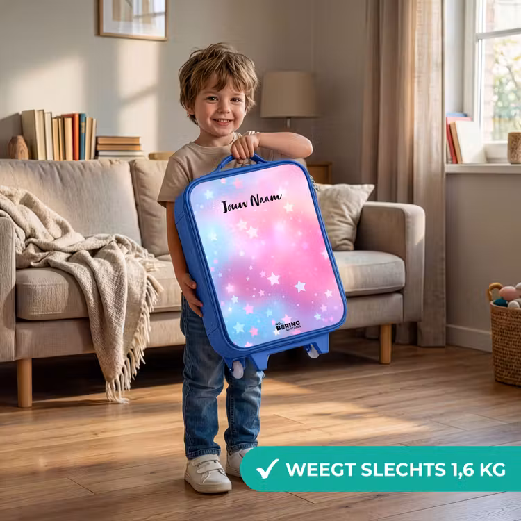 Kinderkoffer - Blauw - Sterren - Roze - Blauw — 2