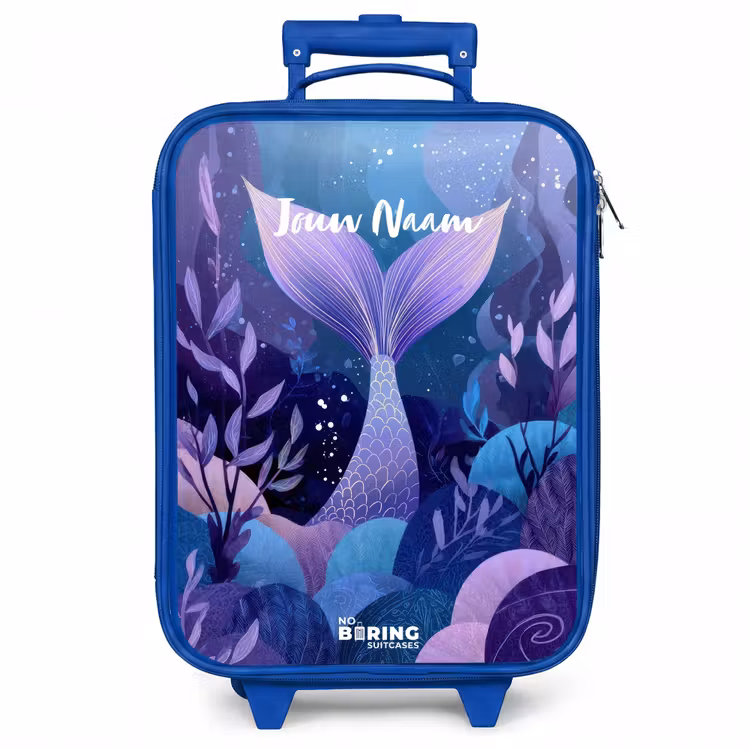 Kinderkoffer - Blauw - Zeemeermin - Onderwater - Paars - Blauw — 1
