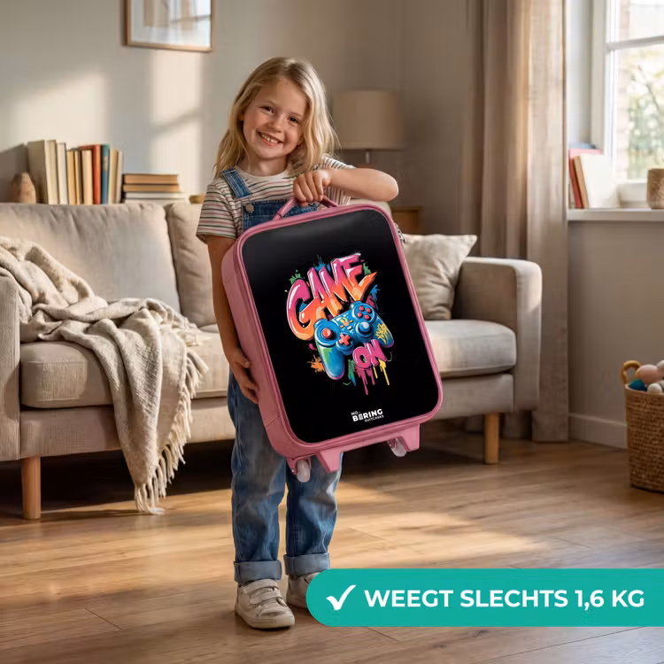 Kinderkoffer - Roze - Game - Controller - Graffiti - Neon — 2