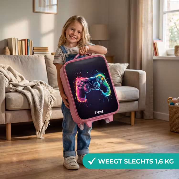 Kinderkoffer - Roze - Game - Controller - Kleurrijk — 2