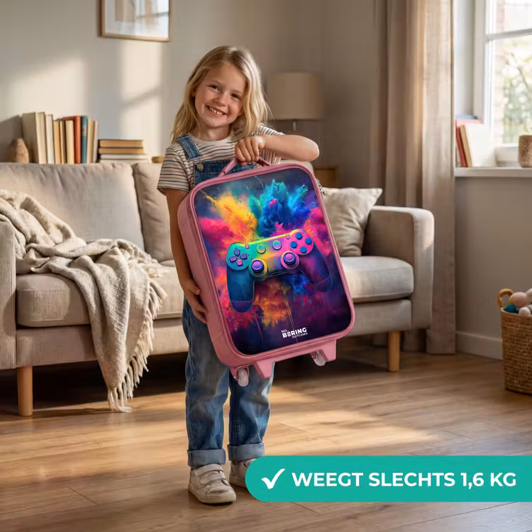 Kinderkoffer - Roze - Game - Controller - Kleurrijk - Explosie — 2