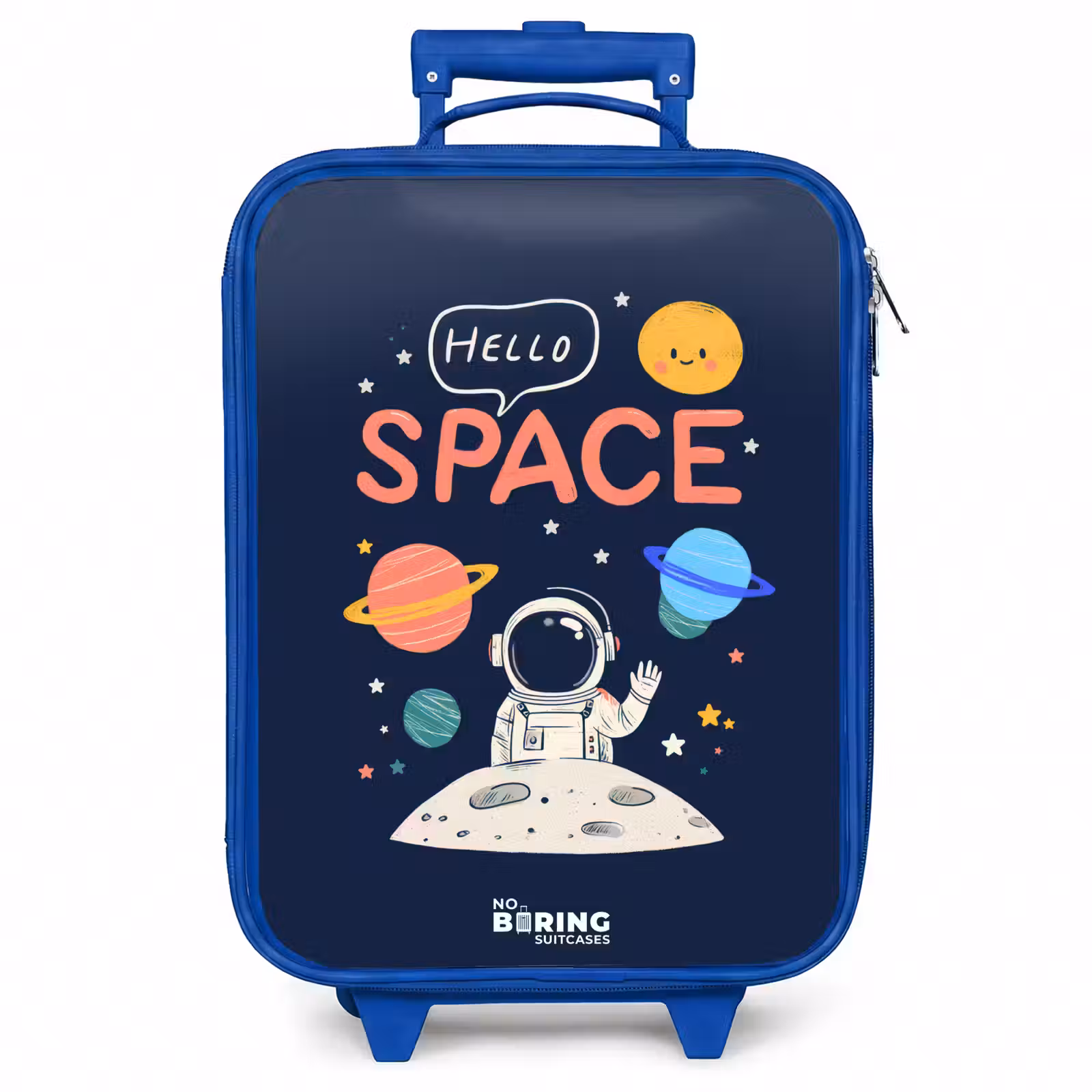 Kinderkoffer - Blauw - Astronaut - Quote - Planeten - Sterren — 1