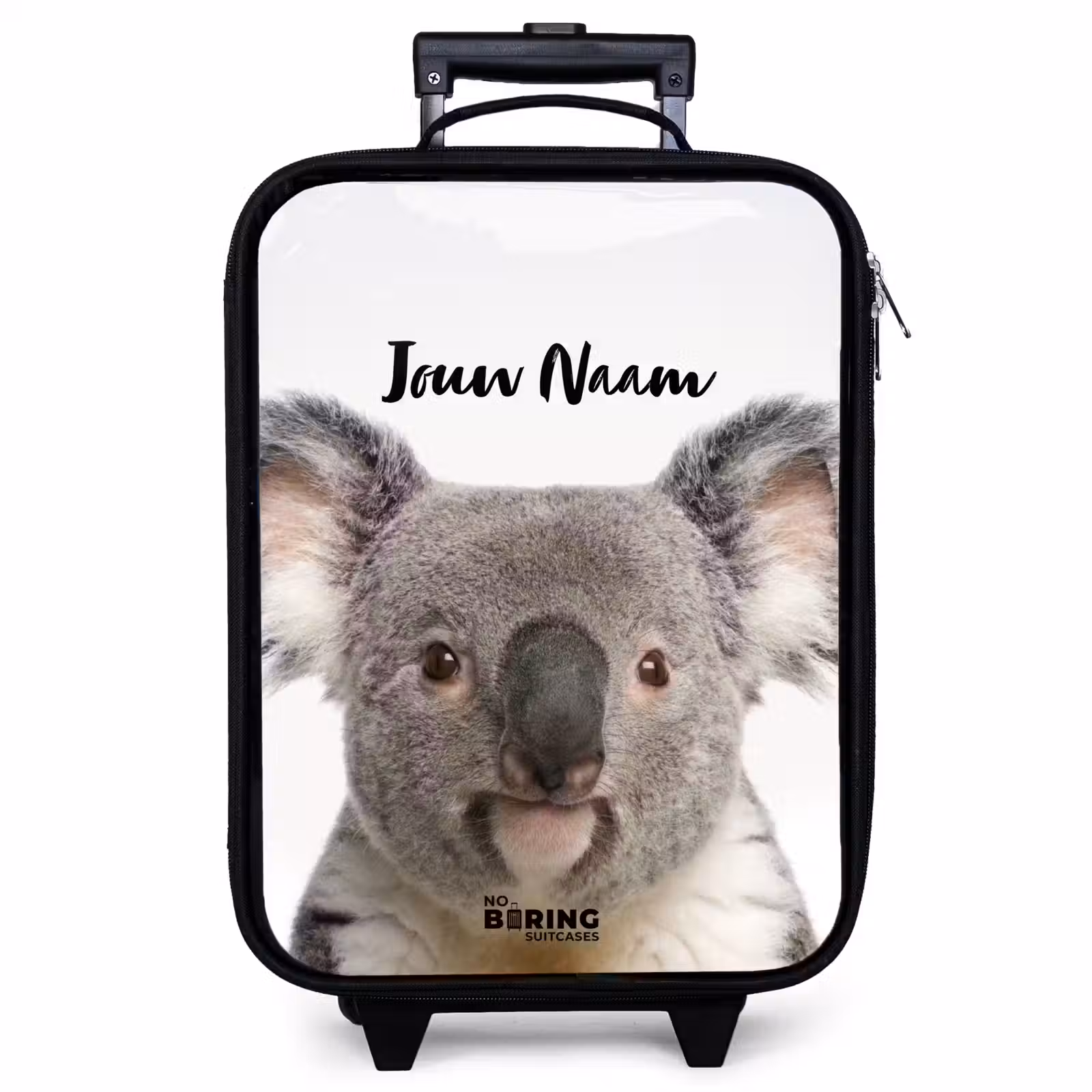 Kinderkoffer met naam - Zwart - Schattige Koala Beer — 1
