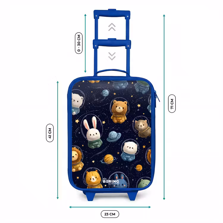 Kinderkoffer - Blauw - Dieren - Astronaut - Planeten - Sterren — 6