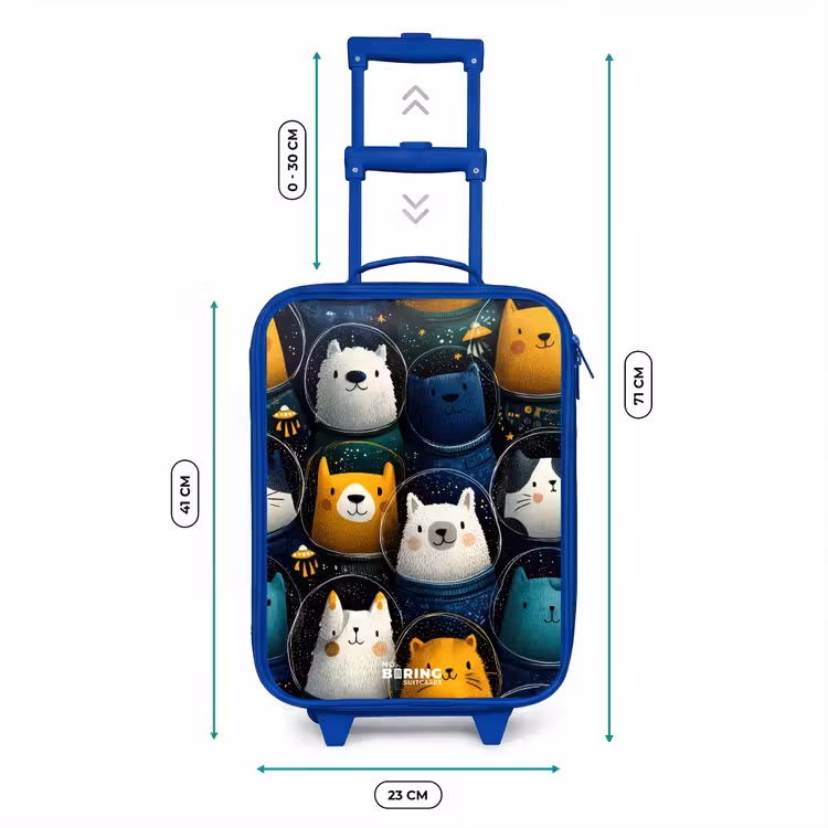 Kinderkoffer - Blauw - Dieren - Sterren - Planeten - Astronaut — 6