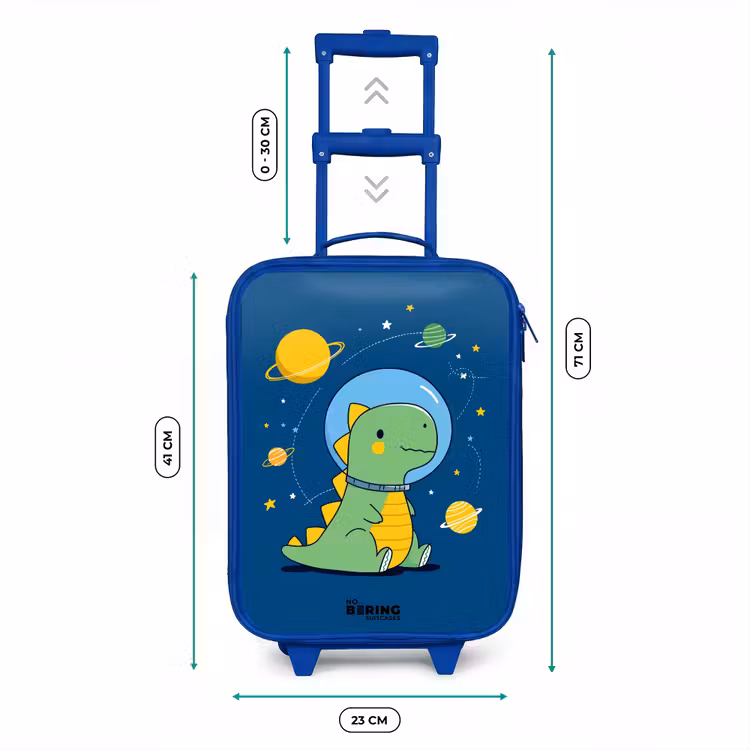 Kinderkoffer - Blauw - Dino - Planeet - Ster - Blauw — 6