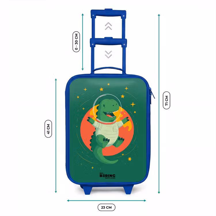 Kinderkoffer - Blauw - Dino - Planeet - Sterren - Groen — 6