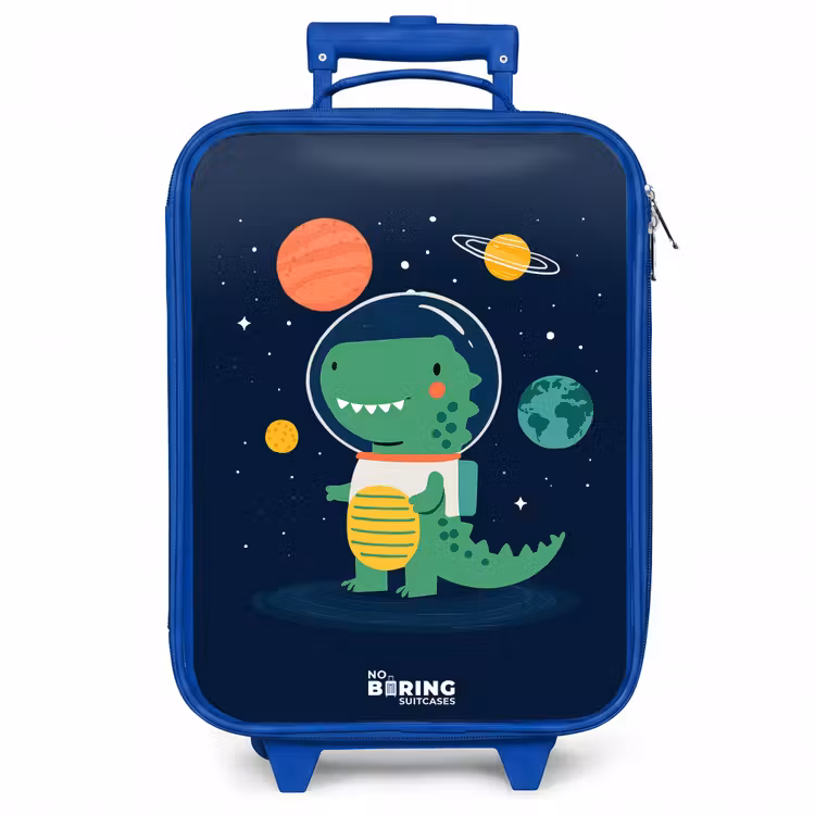 Kinderkoffer - Blauw - Ruimte - Dino - Planeten - Sterren — 1
