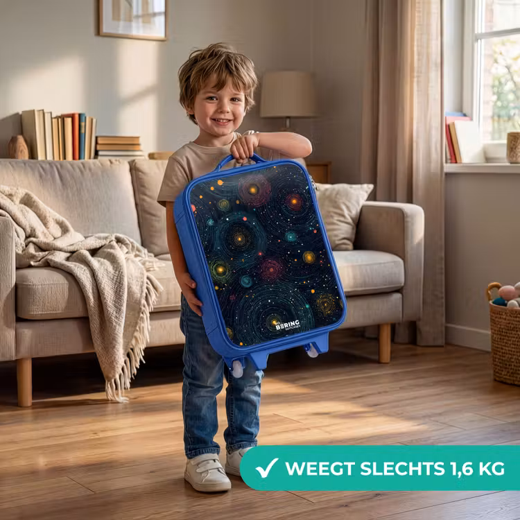 Kinderkoffer - Blauw - Sterren - Planeten - Kleurrijk — 2
