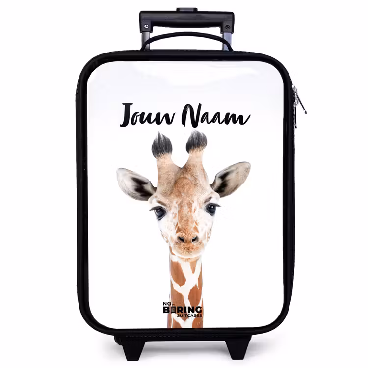 Kinderkoffer met naam - Zwart - Gerrie Giraffe — 1
