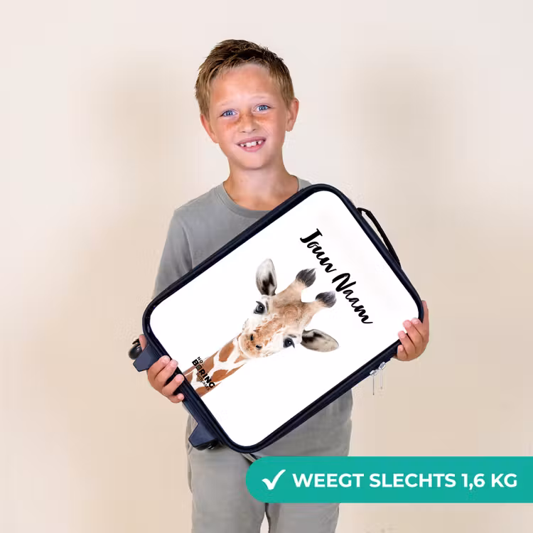 Kinderkoffer met naam - Zwart - Gerrie Giraffe — 2