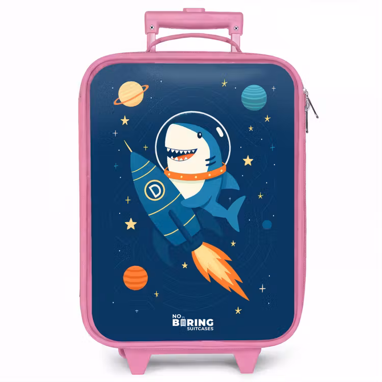 Kinderkoffer - Roze - Dier - Ruimte - Planeet - Raket — 1