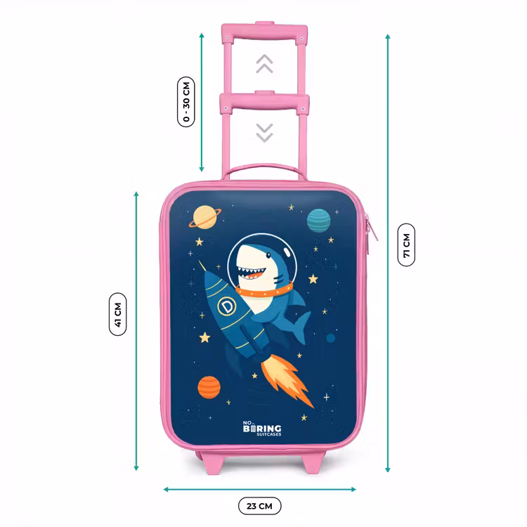 Kinderkoffer - Roze - Dier - Ruimte - Planeet - Raket — 6