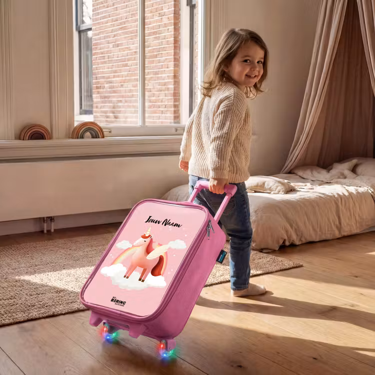Kinderkoffer - Roze - Eenhoorn - Vleugels - Roze - Regenboog — 3
