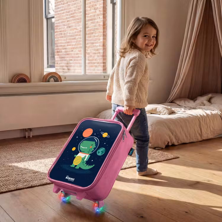 Kinderkoffer - Roze - Ruimte - Dino - Planeten - Sterren — 3