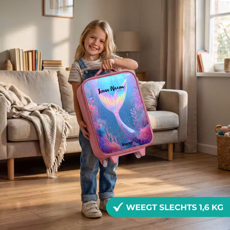 Kinderkoffer - Roze - Zeemeermin - Koraal - Water — 2
