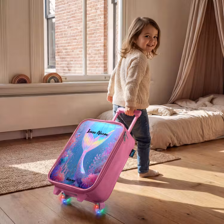 Kinderkoffer - Roze - Zeemeermin - Koraal - Water — 3