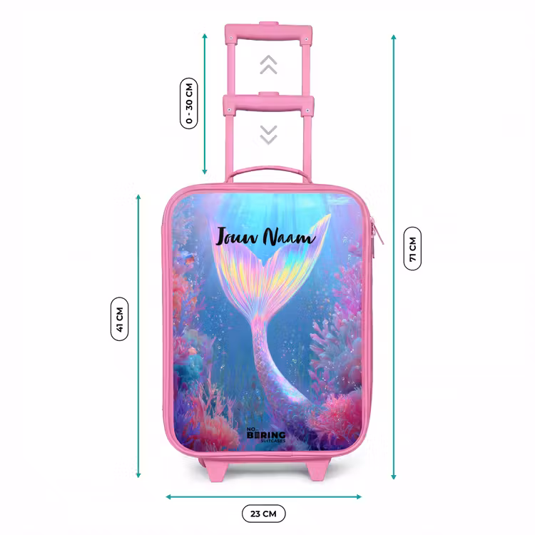 Kinderkoffer - Roze - Zeemeermin - Koraal - Water — 6