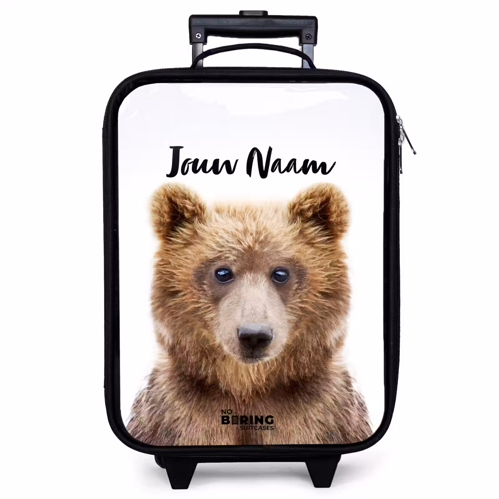 Kinderkoffer met naam - Zwart - Bennie Beer — 1