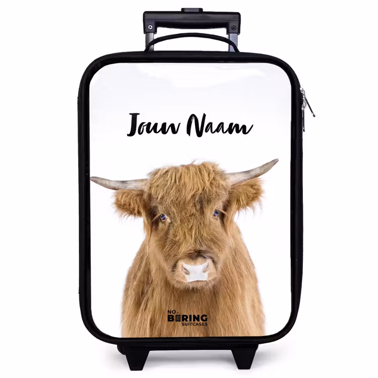 Kinderkoffer met naam - Zwart - Halbe Hooglander — 1