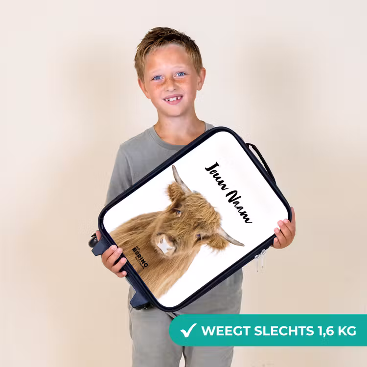 Kinderkoffer met naam - Zwart - Halbe Hooglander — 2