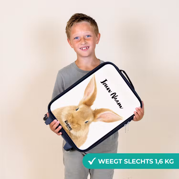 Kinderkoffer met naam - Zwart - Snuffels met Tevreden Hoofd — 2